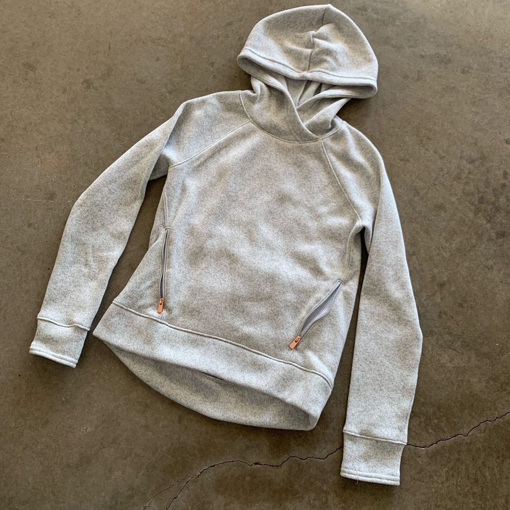 Girl Sweatshirt Hoodie Gray Fleece Old Navy 10